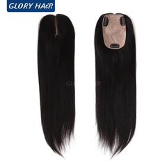 14&quot; 16&quot; Hair Toppers for Women Silk Top Toupee Hairpiece 3 Clip In Blonde Hair Capillary Prosthesis for for White Women