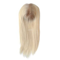 14&quot; 16&quot; Hair Toppers for Women Silk Top Toupee Hairpiece 3 Clip In Blonde Hair Capillary Prosthesis for for White Women