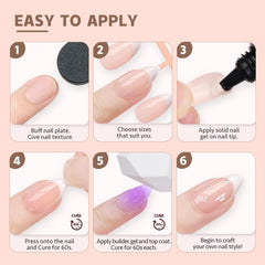 150Pcs/Box French False Nails Scarless Removable Coffin Almond Fake Nail Artificial Acrylic Patches Reusable Press On Nail Tips