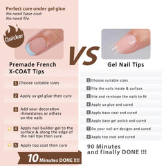 150Pcs/Box French False Nails Scarless Removable Coffin Almond Fake Nail Artificial Acrylic Patches Reusable Press On Nail Tips