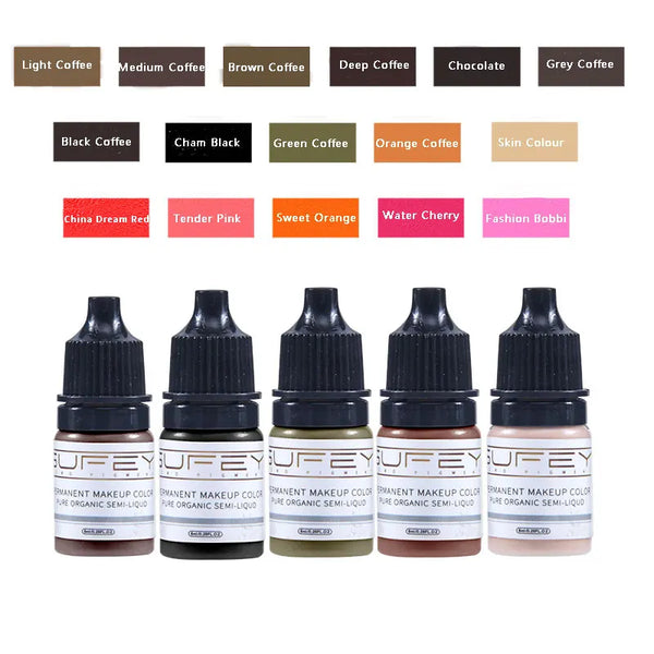 17 Color Permanent Makeup Pigments Tattoo Inks Lips Eye Line Tint for Eyebrows Microblading Cosmetics Art Tattoo Ink Supplies