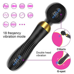 18 Speeds Powerful Dildo Vibrator AV Magic Wand G-Spot Massager Clitoris Stimulate Adults Goods Sex Toys For Women