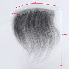 Grey Straight Man Toupee 1b 60V Style Frontal Hairline For Men Human Hair 0.06mm Ultra Thin Skin PU Men's Capillary Prosthesis