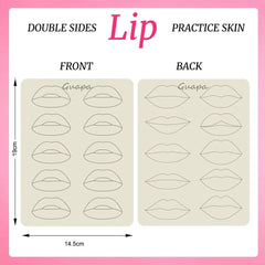 1mm Thick Lip Practice Skin Double Side Stencil for PMU machine Microblading Practice Skin for Permanent Makeup Tattoo Artists