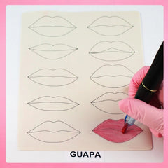 1mm Thick Lip Practice Skin Double Side Stencil for PMU machine Microblading Practice Skin for Permanent Makeup Tattoo Artists