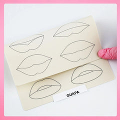 1mm Thick Lip Practice Skin Double Side Stencil for PMU machine Microblading Practice Skin for Permanent Makeup Tattoo Artists