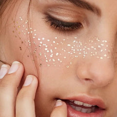 1pcs Flash Tattoo Waterproof Stars Choker Pattern Freckles Gold Face Tattoo Sticker Eye Decals Bride Tribe Girl Party Body Art