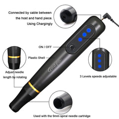 Multifunctional Microshading Tattoo Pen Professional Permanent Makeup Device Digital Tattoo Machine For Eyebrow Lips Tattoo