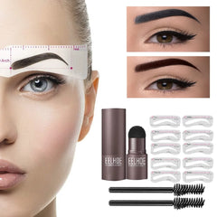 One Step Eyebrow Stamp Shaping Kit Makeup Brow Set Pen Women Waterproof Contour Stencil Tint Natural Stick Hairline Enhanc