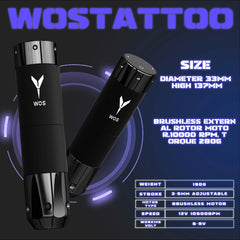 2023 The Latest Wireless Tattoo Pen E50 Brushless Machine with Two Batteries a Charger Aviation Aluminum