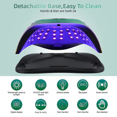 208W Nail Dryer UV LED Lamp For All Gel Nail Polish With UV 66 PCS LEDs Fast Drying Nail Lamp UV Cabine With Timer Smart Sensor