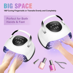 220W Nail Drying Lamp 57 LEDs Lamp For Nails Professional Lamps for Manicure Cabin UV LED Gel Nail Dryers High Power Nail Lamps