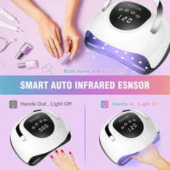 220W Nail Drying Lamp 57 LEDs Lamp For Nails Professional Lamps for Manicure Cabin UV LED Gel Nail Dryers High Power Nail Lamps