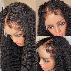 28in 250% Curly Baby Hair Wig 13x6 HD Lace Front Human Hair Wigs Kinky Curly Pre plucked 5x5 HD Closure Wig For Women Water Wave