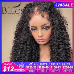 28in 250% Curly Baby Hair Wig 13x6 HD Lace Front Human Hair Wigs Kinky Curly Pre plucked 5x5 HD Closure Wig For Women Water Wave