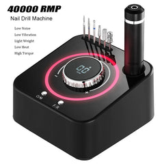 40000RPM Electric Manicure Drill Set Brushless Nail File With Memory Funtion Nail Drill Machine Milling Cutter Nail Salon Tool