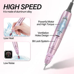 40000RPM Nail Drill Machine With HD Display Manicure Machine New Upgrade Electric Nail File With Cutter Nail Art Salon Tools