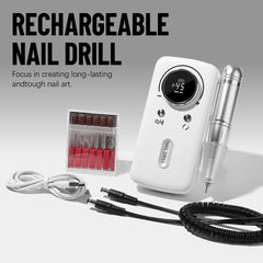 45000RPM Electric Nail Drill Machine With LCD Display Rechargeable Nail File Nails Accessories Gel Nail Polish Still Nail Machine Kit