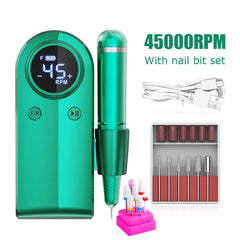 Nail Drill Machine 45000RPM Nail Salon Rechargeable Electric Nail Sander for Manicure Set Gel Nail Polish Professional