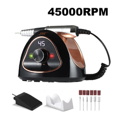 45000RPM Professional Nails Drills Manicure Pedicure Set Electric Strong File Polishing Nails Art Grinding Device Gel Polish