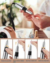 45000RPM Professional Nails Drills Manicure Pedicure Set Electric Strong File Polishing Nails Art Grinding Device Gel Polish