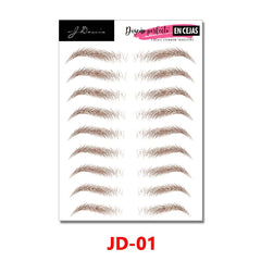 4D Hair Like Eyebrows Stickers Makeup Waterproof Eyebrow Tattoo Sticker Long Lasting Natural Fake Eyebrow Stickers Cosmetic 1PC