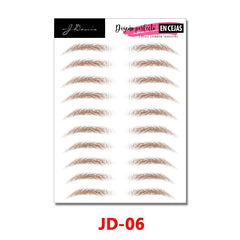 4D Hair Like Eyebrows Stickers Makeup Waterproof Eyebrow Tattoo Sticker Long Lasting Natural Fake Eyebrow Stickers Cosmetic 1PC