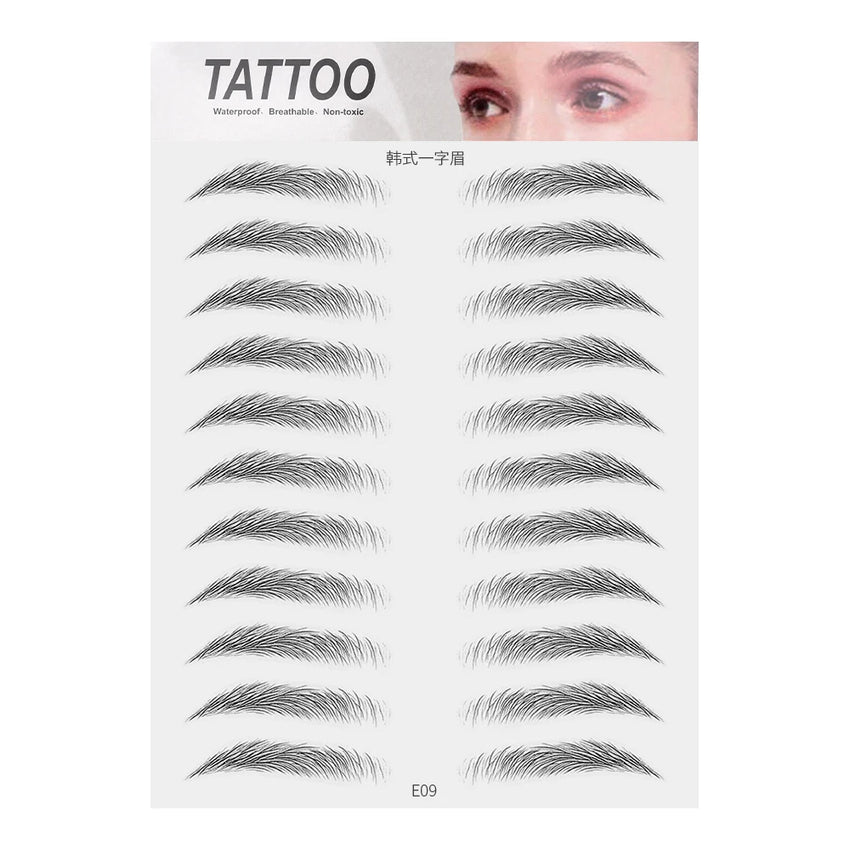 4D Hair Like Eyebrows Stickers Makeup Waterproof Eyebrow Tattoo Sticker Long Lasting Natural Fake Eyebrow Stickers Cosmetic 1PC