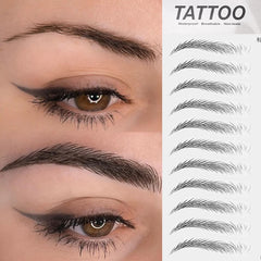 4D Hair Like Eyebrows Stickers Makeup Waterproof Eyebrow Tattoo Sticker Long Lasting Natural Fake Eyebrow Stickers Cosmetic 1PC