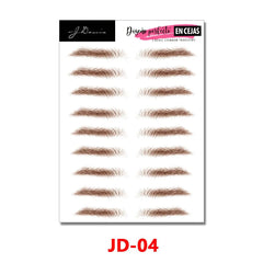 4D Hair Like Eyebrows Stickers Makeup Waterproof Eyebrow Tattoo Sticker Long Lasting Natural Fake Eyebrow Stickers Cosmetic 1PC