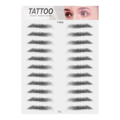 4D Hair Like Eyebrows Stickers Makeup Waterproof Eyebrow Tattoo Sticker Long Lasting Natural Fake Eyebrow Stickers Cosmetic 1PC