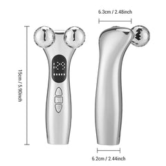 4D Roller Facial Massager EMS Face Lift Device V-Face Slimmer Skin Tightening Double Chin Remover Eye Care Vibration Massager