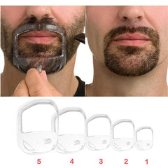 5 PCS/Set Beard Shaper Goatee Mustache Grooming Tool Transparent Face Hair Styling Template for Man