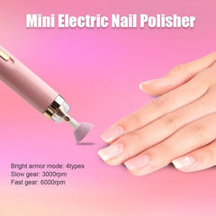 Electric 5 in 1 Nail Polish Drill Machine With Light Portable Mini Electric Manicure Art Pen Tools  Gel Remover