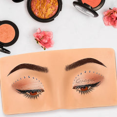 50PCS Beige/ Lighter Tone Eyeshadow Makeup Practice Board Eyebrow Practice Mannequin Tattoo Skin Pad for Makeup Artist