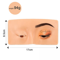 50PCS Beige/ Lighter Tone Eyeshadow Makeup Practice Board Eyebrow Practice Mannequin Tattoo Skin Pad for Makeup Artist