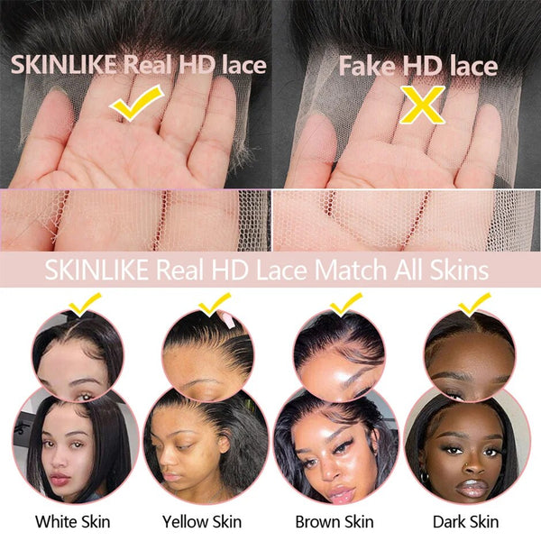 613 Blonde Skinlike 5X5 HD Lace Closure Only Straight Invisible 6X6 HD Lace Closure Pre plucked HD Transparent Lace Human Hair