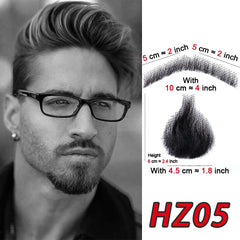 A Handmade Beard With Human Hair For Man Mustache Makeup for Film and Television Makeup Synthetic Fake Hair Cosplay Party Tools