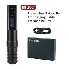 Ambition XNET Professional Wireless Tattoo Machine Gun Pen With Portable Power Coreless Motor Digital LED Display For Body Art