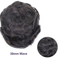 Australia Base Human Hair Toupee for Men Patch Natural Black French Lace Thin Skin Pu Male Wig's Hairpiece System Prosthesis