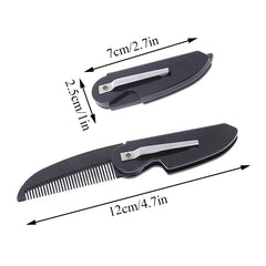 Beard Comb For Men Pocket Size Portable Folding Beard Comb Mini Plastic Moustache Combs Beard Styling Detangling Accessories