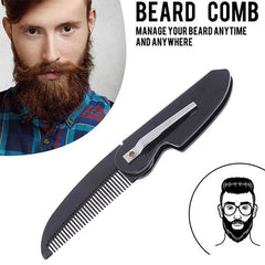 Beard Comb For Men Pocket Size Portable Folding Beard Comb Mini Plastic Moustache Combs Beard Styling Detangling Accessories