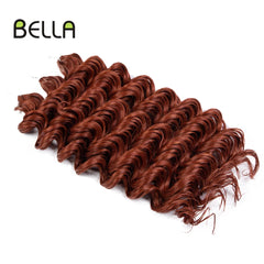 Bella Synthetic Crochet Hair 24 Inch Deep Wavy Twist Afro Curls Curly Hair Extension Ombre Pink Color 3 Pcs 300g For Women