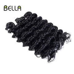 Bella Synthetic Crochet Hair 24 Inch Deep Wavy Twist Afro Curls Curly Hair Extension Ombre Pink Color 3 Pcs 300g For Women