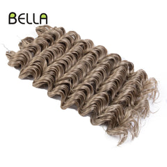 Bella Synthetic Crochet Hair 24 Inch Deep Wavy Twist Afro Curls Curly Hair Extension Ombre Pink Color 3 Pcs 300g For Women