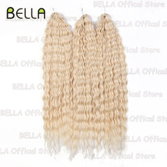 Bella Synthetic Hair Extensions Water Wave Crochet Hair 24 Inch Passion Twist Hair For Women Cosplay 3Ps/Lot Blonde Pink Color