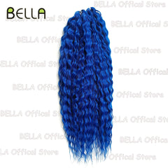 Bella Synthetic Hair Extensions Water Wave Crochet Hair 24 Inch Passion Twist Hair For Women Cosplay 3Ps/Lot Blonde Pink Color