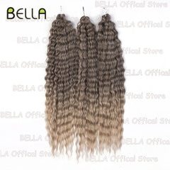 Bella Synthetic Hair Extensions Water Wave Crochet Hair 24 Inch Passion Twist Hair For Women Cosplay 3Ps/Lot Blonde Pink Color