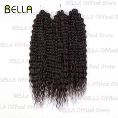 Bella Synthetic Hair Extensions Water Wave Crochet Hair 24 Inch Passion Twist Hair For Women Cosplay 3Ps/Lot Blonde Pink Color