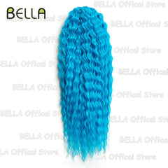 Bella Synthetic Hair Extensions Water Wave Crochet Hair 24 Inch Passion Twist Hair For Women Cosplay 3Ps/Lot Blonde Pink Color